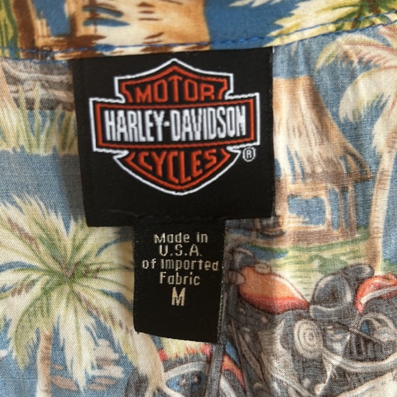 Women’s Hawaiian Harley Davidson button up shirt size M - Picture 4 of 4